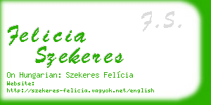 felicia szekeres business card