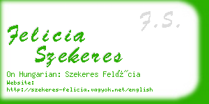 felicia szekeres business card